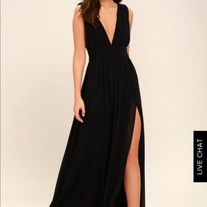 Event Dress: Lulu’s Heavenly Hues Black Maxi